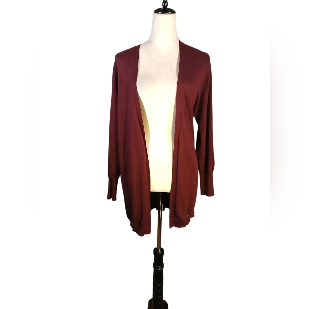 Open Cardigan Maroon Lightweight Soft Size XL